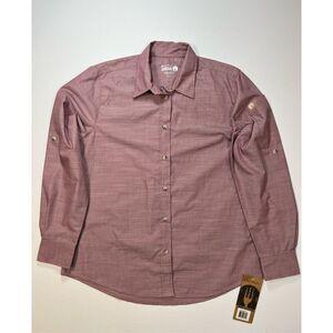 NEW Chef Works Urban Collection Roll Tab Sleeve Chambray Shirt Rose Size Large